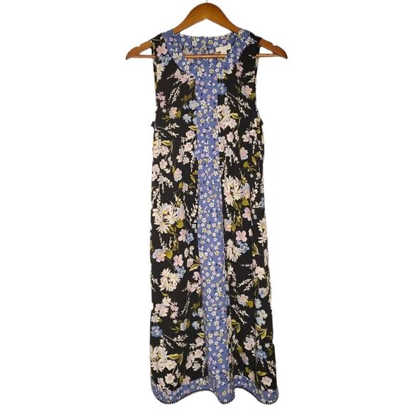 J. Jill Bl/Blu Floral SLVLS Shift Dress Sz S - Picture 1 of 7